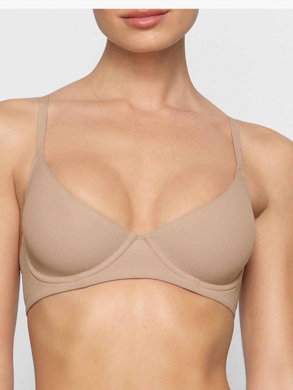 SKIMS Fits Everybody Unlined Demi Bra Clay NWT 34DDDD/34G